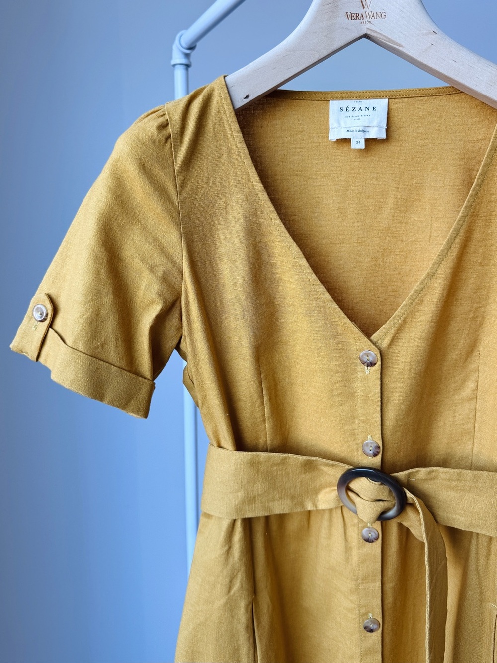 Sézane Marianne Dress in Curry